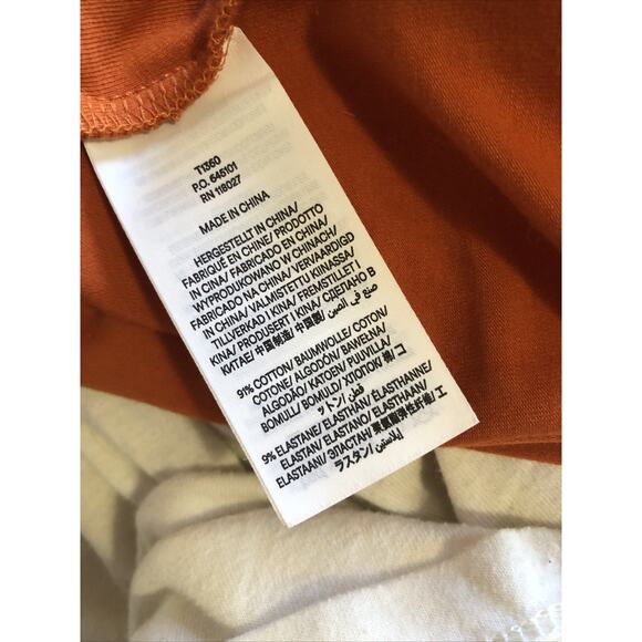 Boden Scoop Neck Short Sleeve Top Size 10 Orange Casual Colorful Soft Stretch - Picture 5 of 5